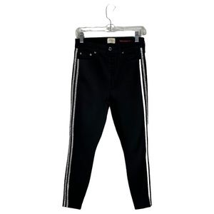 Alice + Olivia Good High Rise Crystal Skinny Jeans SZ 27
